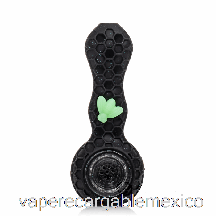 Vape Recargable Stratus Bee Cuchara De Silicona Pantera Brillante (brillo Negro / Abeja Verde Uv)